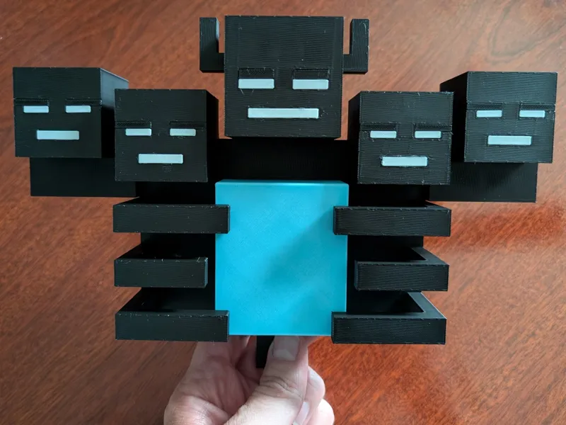 Mega Wither - Flat Face, Separated Block & Stand