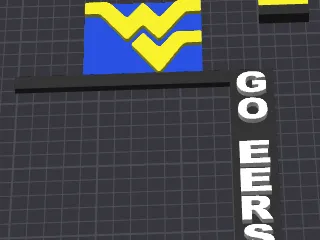 WVU Let's Go EERS Door Corner