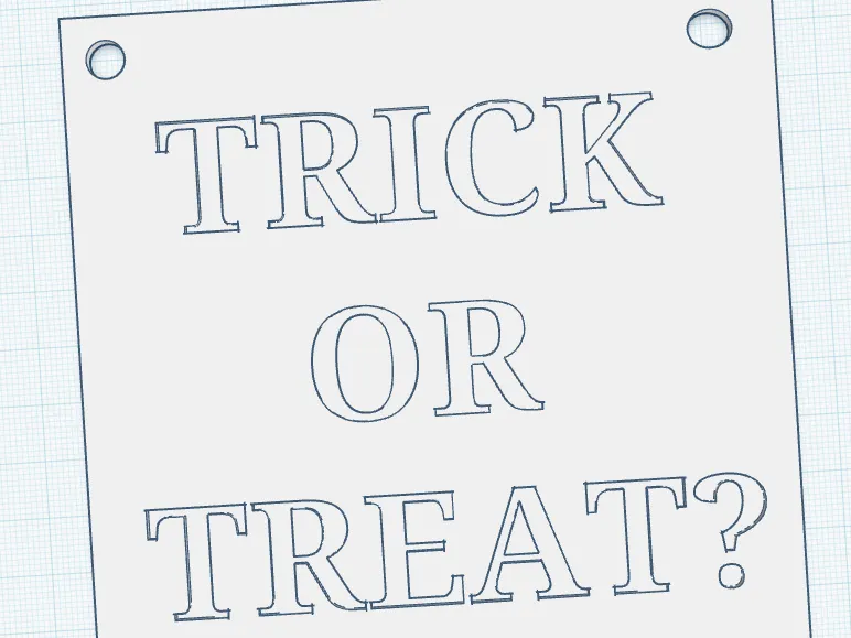 Halloween trick or treat hanging sign