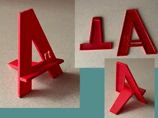 Easy-Print A-shaped Parameterized Art Stand