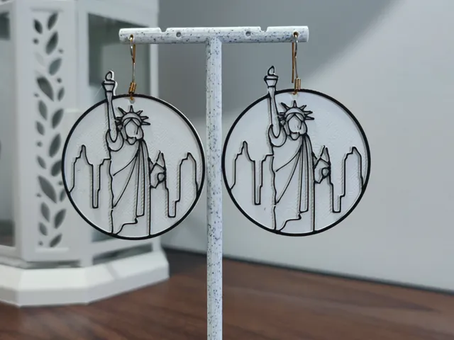 Aretes Manhattan Noir