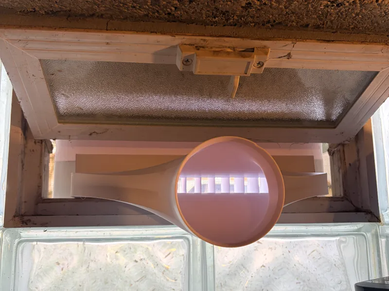 80mm Basement Window Vent Duct Exhaust Adapter