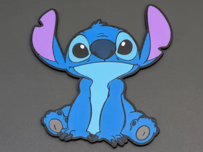 Stitch birthday invitation card with custom text