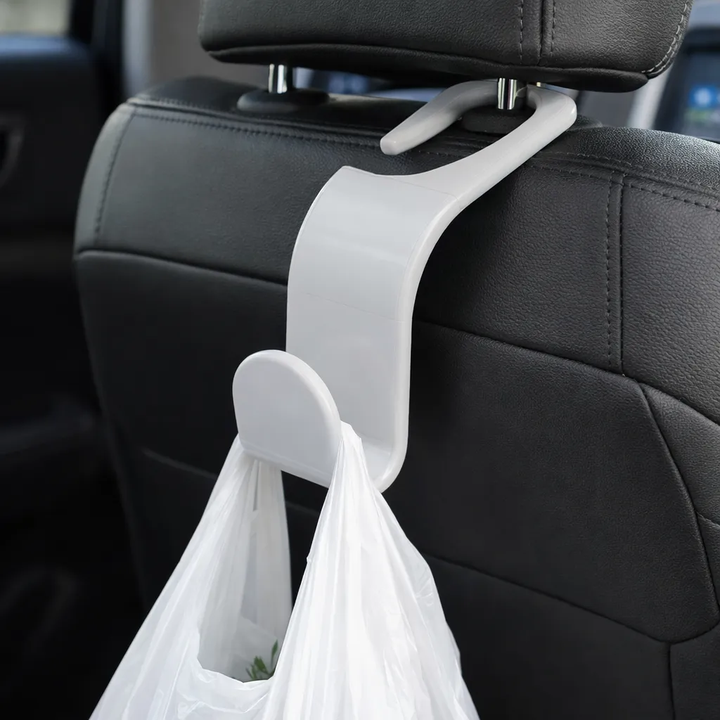 Car Headrest Bag Hook –Hanging Storage for Driving view 2
