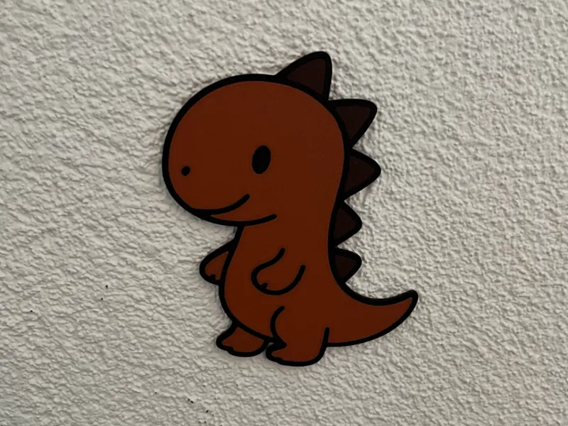 REX | Cute Dino 2D Wall Art | Multicolor | 3MF