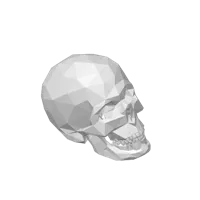 Pendentif crâne low poly — photo 3