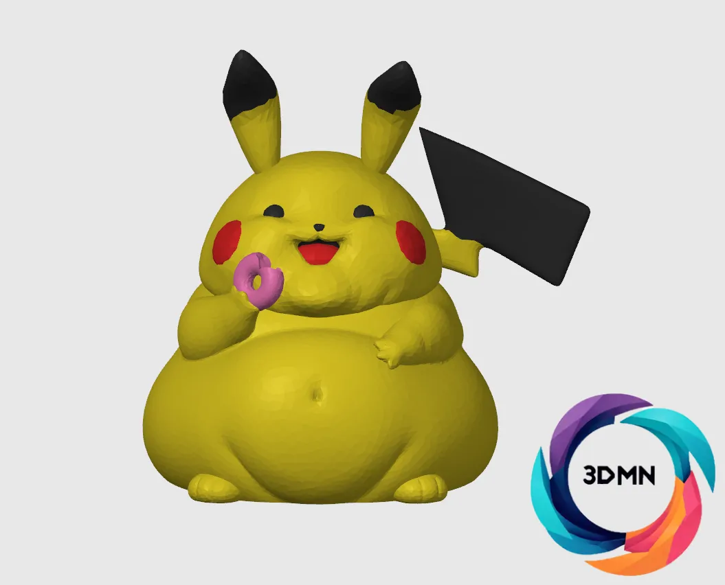 3Dプリント ポケモン可愛い太りピカチュウ - 無料3Dモデル -MakerWorld