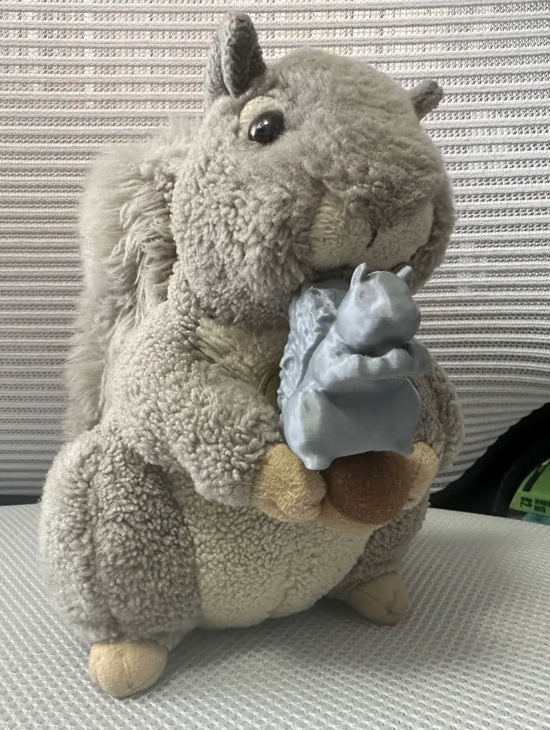 Stuffed plush gray squirrel toy