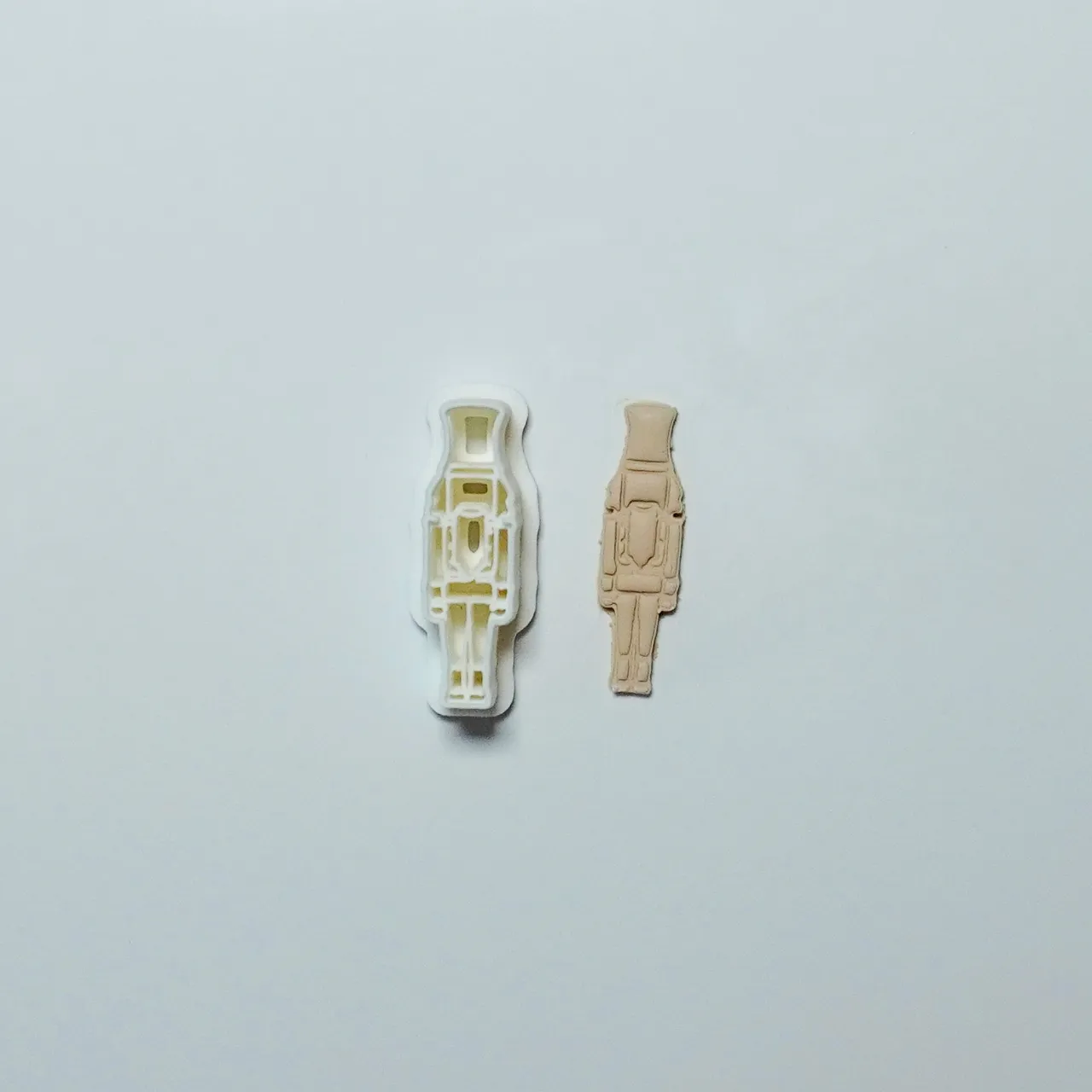Christmas Nutcracker Polymer Clay Cutter Earrings view 2