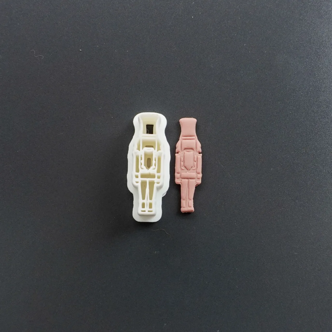 Christmas Nutcracker Polymer Clay Cutter Earrings view 4