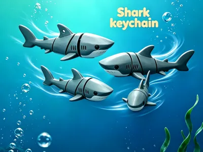 Mini Shark Keychain