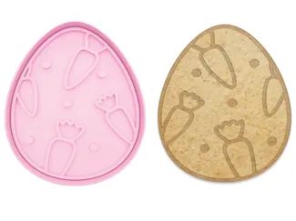 Easter Egg with Carrots – Cookie Stamp - 3 sizes