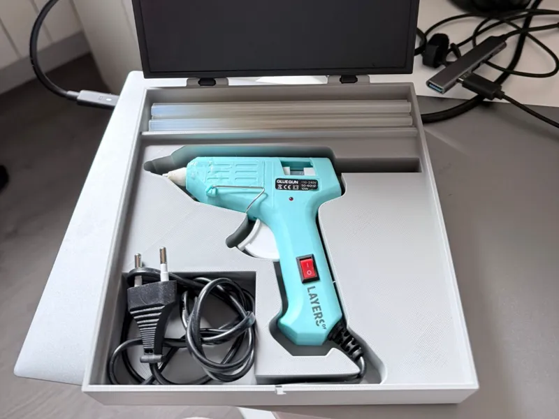 PBox for a small hot glue gun