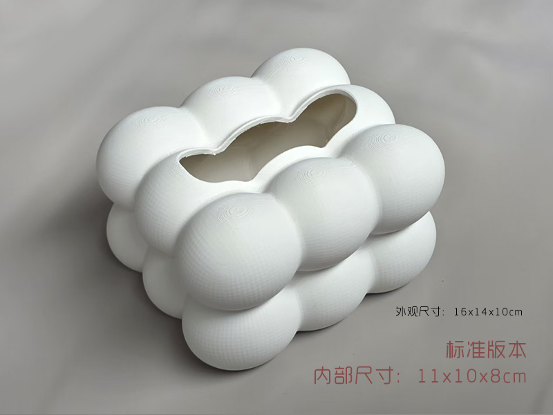 Miniatura 1 do modelo 3D 球球造型 棉花糖纸巾盒|底部有弹性