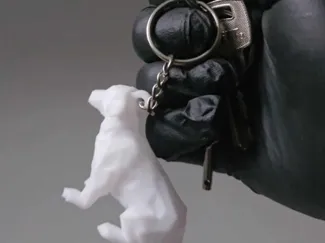 Golden retriever pet keychain-quick and easy print
