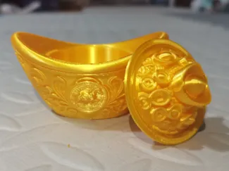 富丽雕花元宝储物盒