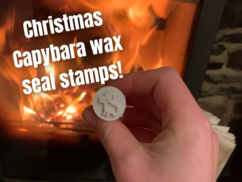 Christmas Capybara Wax seal stamp!