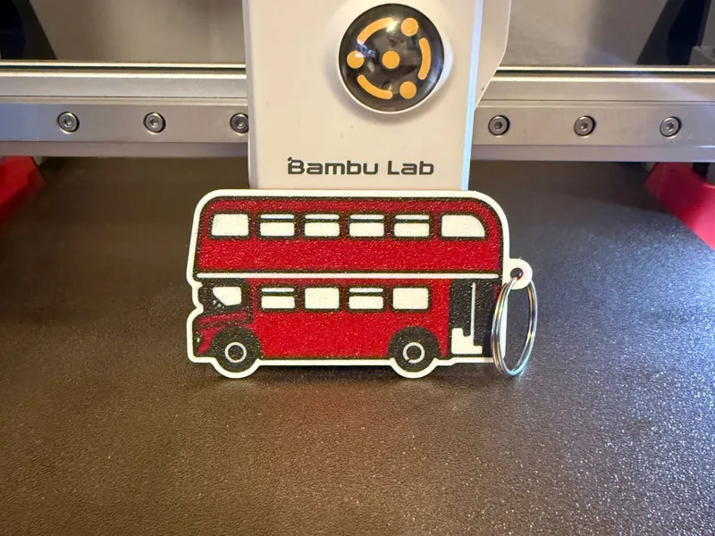 London Double Deck Bus Keychain