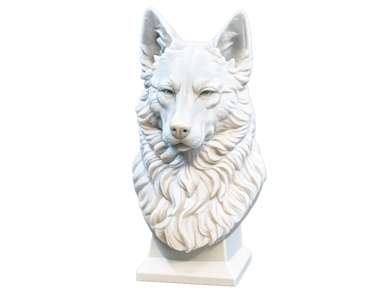 Wolf Statue- No AMS- Crimson Desert tribute