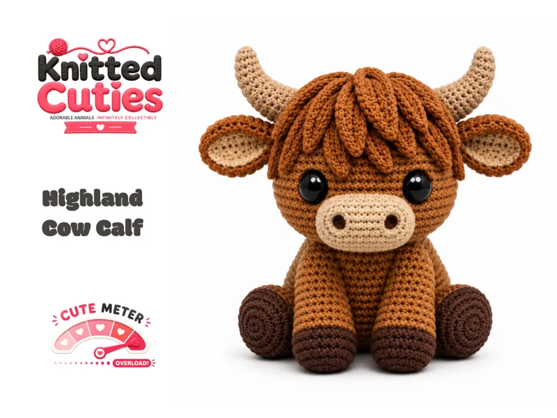 Knitted Cuties | Highland Cow Calf