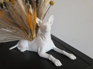 Pinscher of Soul and Flowers – Decorative Statue