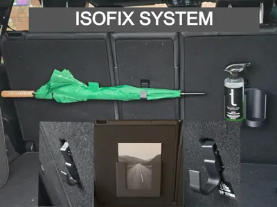 ISOFIX SYSTEM for umbrella, documents, bags, etc