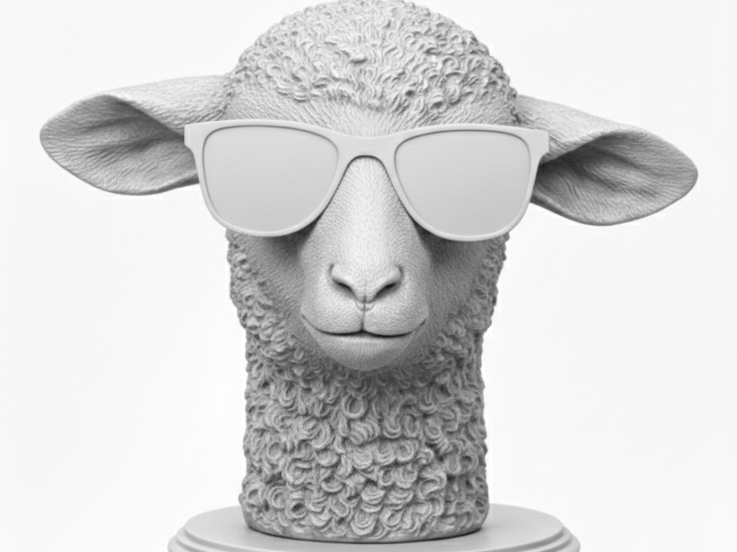 Lamm mit Sonnenbrille
