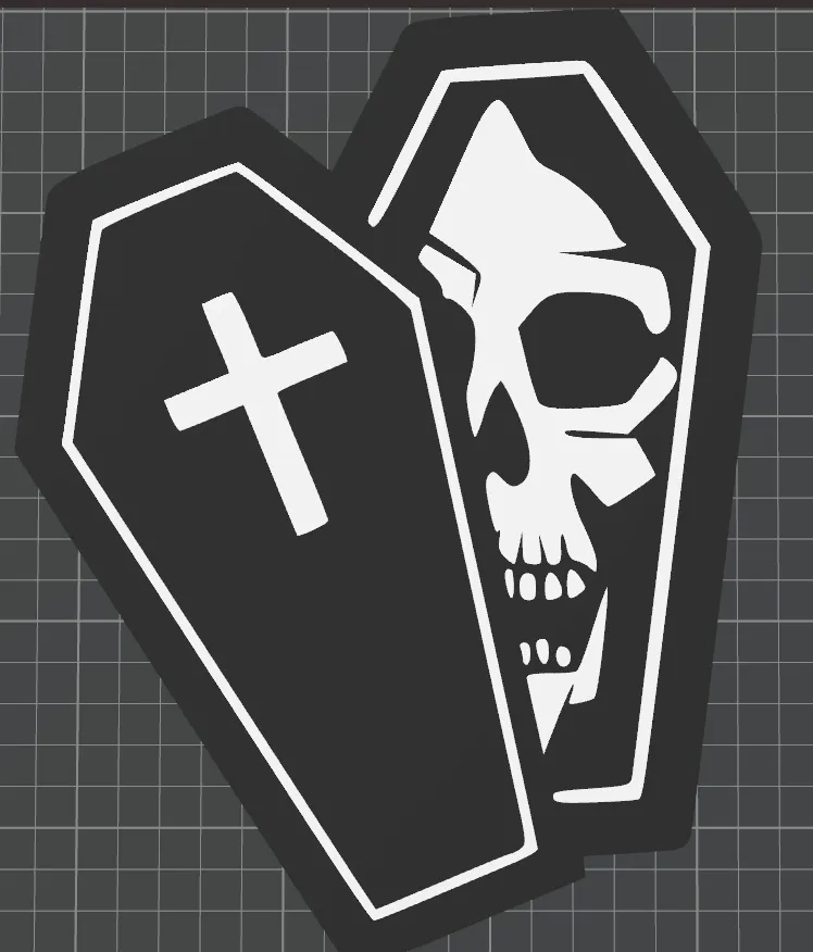 coffin skull lightbox