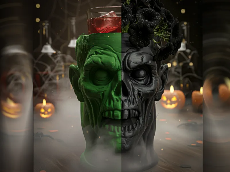 Universal Halloween Zombie Head - scalable model