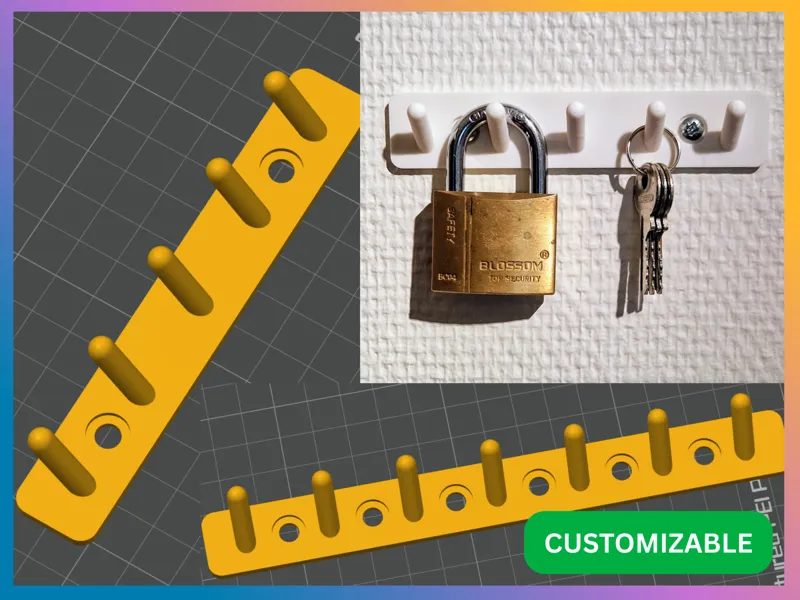 Customizable Holder/Hooks System For Keys & Tools