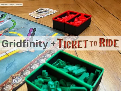 Ticket To Ride "Rails & Sails" Gridfinity + Anker