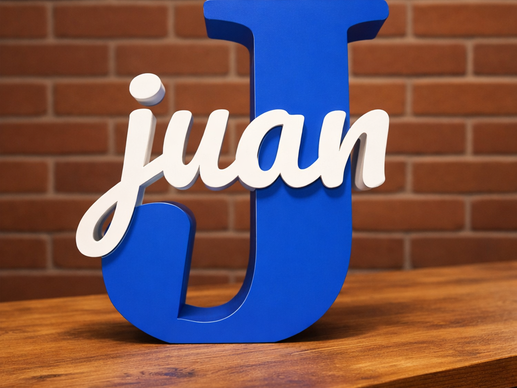 Inicial J con el nombre de Juan