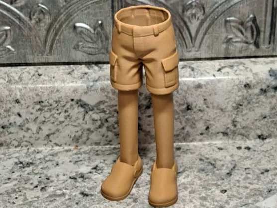 Crocs & Cargo Shorts Elf On A Shelf Legs