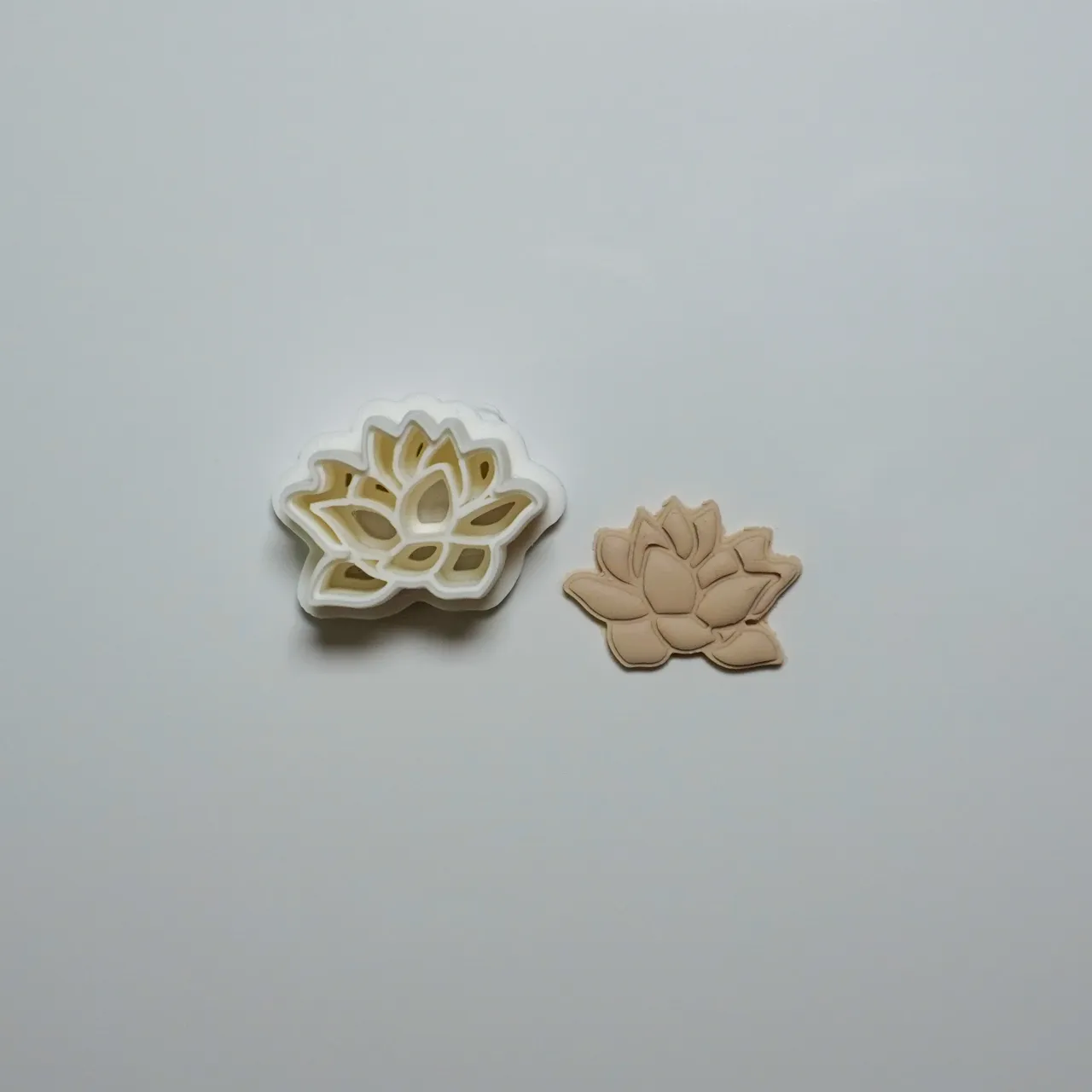 Lotus Flower Polymer Clay Cutter Earrings view 3