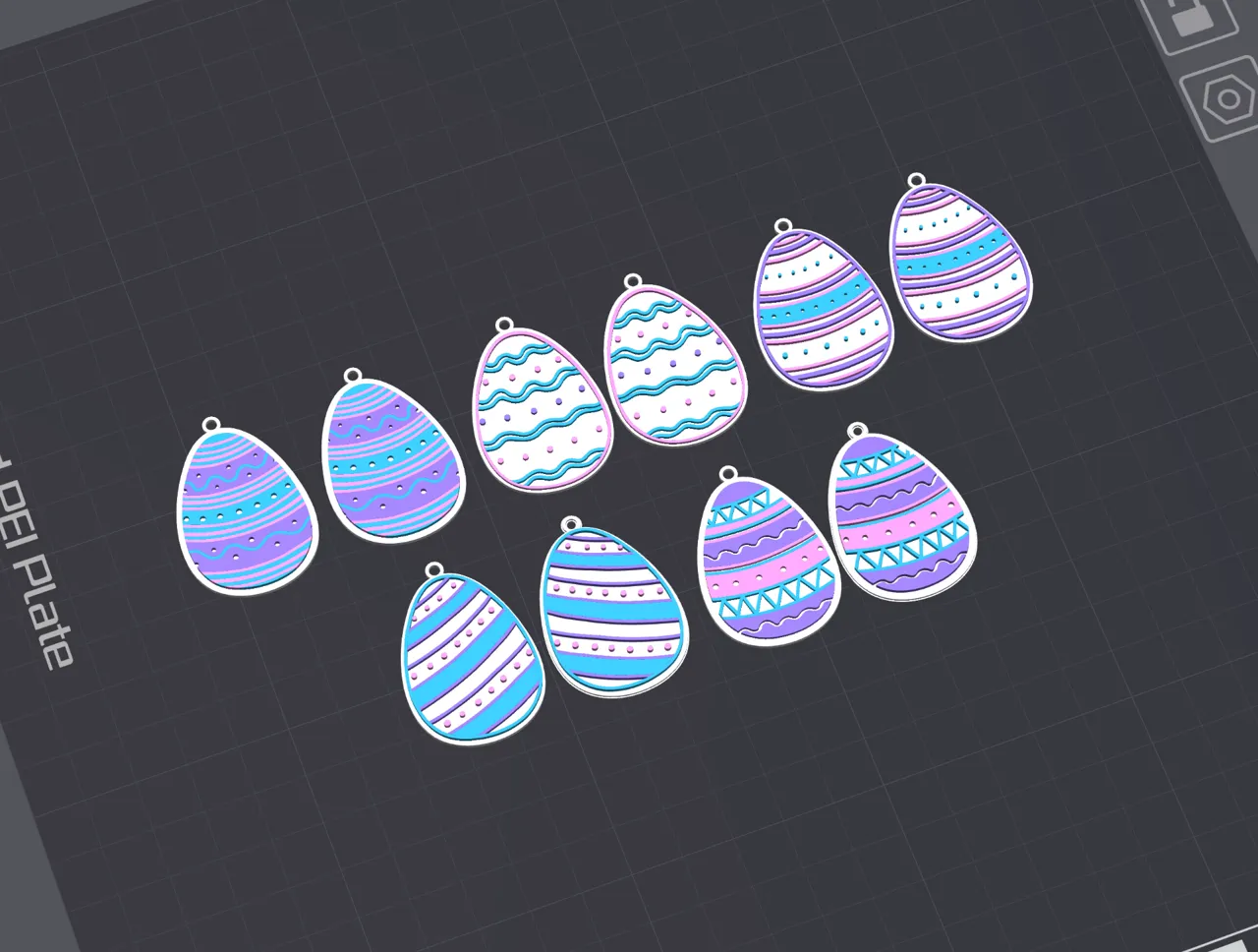 Easter Egg Earrings - Mix & Match, Quick Printing view 2