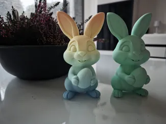 easter rabbit with egg