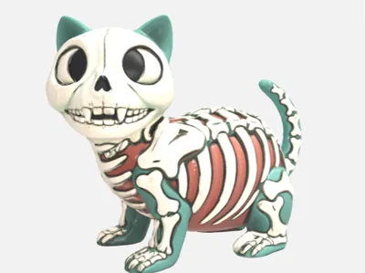 Skitty Paws - Skeleton Cat