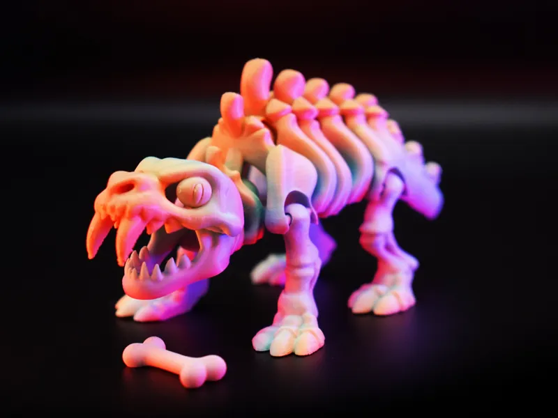 Articulated Similodon (Sabertooth)  Skeletal Flexi