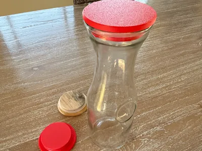 Craft Glass Container Lid Orange Juice Pitcher