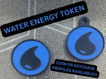 Pokemon Water Energy Token and Keychain