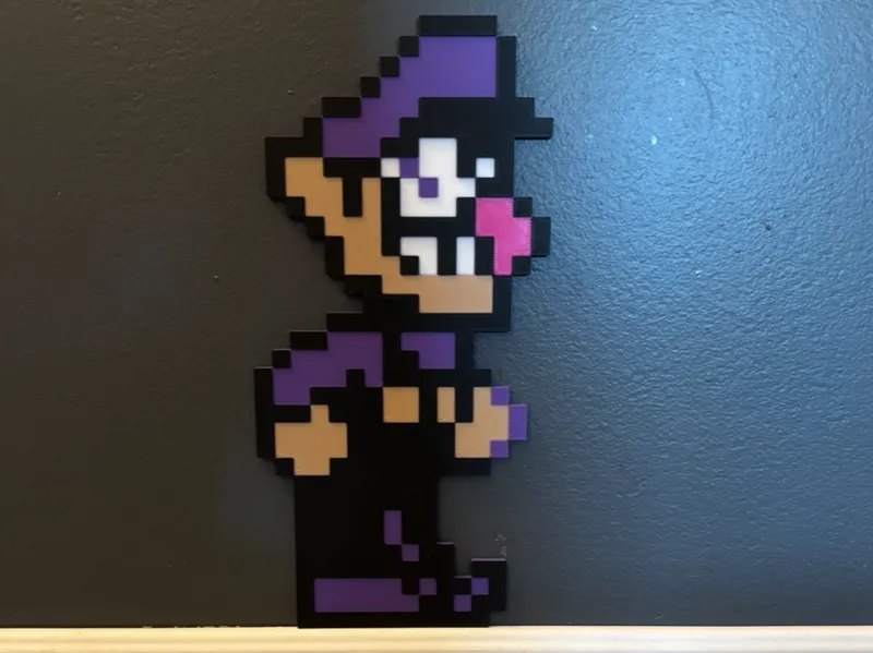 8bit Waluigi Wall Art