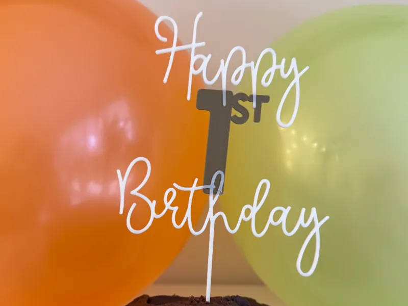 Happy 1st Birthday Cake Topper
