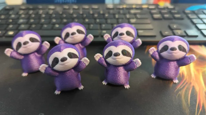 Sherbert the Sloth - 4 Color Painted