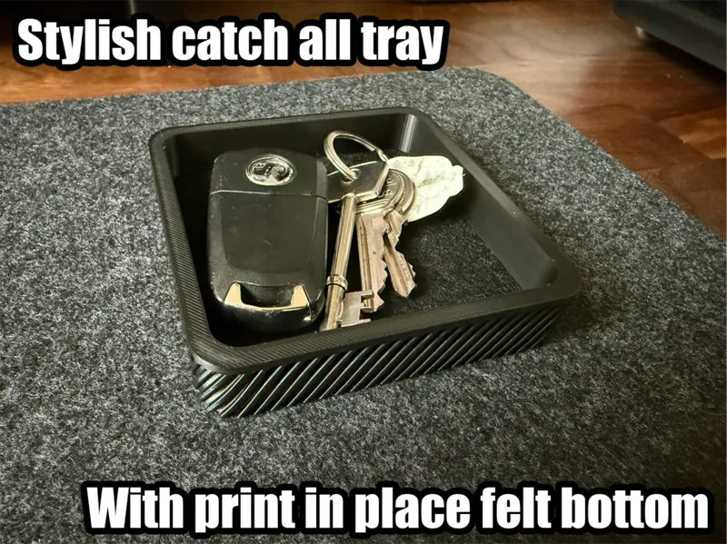 Catch All Tray - 10x10cm with Felt bottom