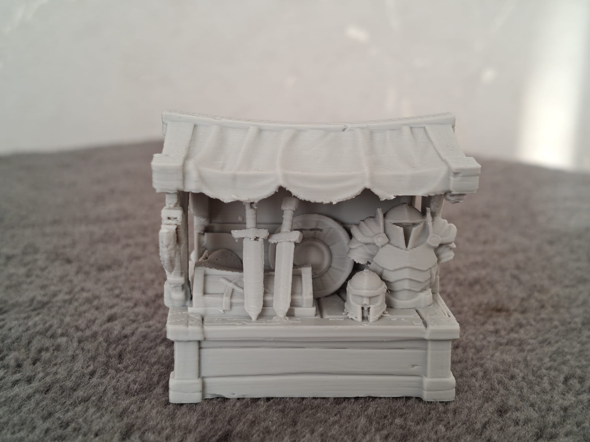 DnD armor and weapons market stall terrain prop