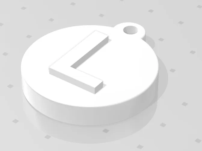 Portachiavi con lettera L e slot per Tag NFC