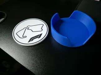 F1 tracks coasters with coaster holder