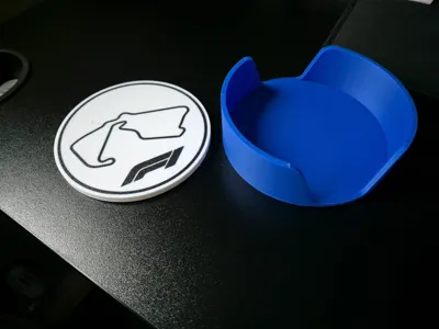 F1 tracks coasters with coaster holder