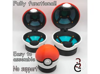 Functional Pokeball Fully Detailed