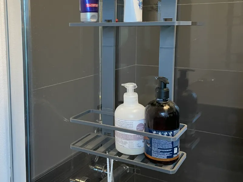 Shower Soap Holder 2 shelves with Opt. Phone Stand